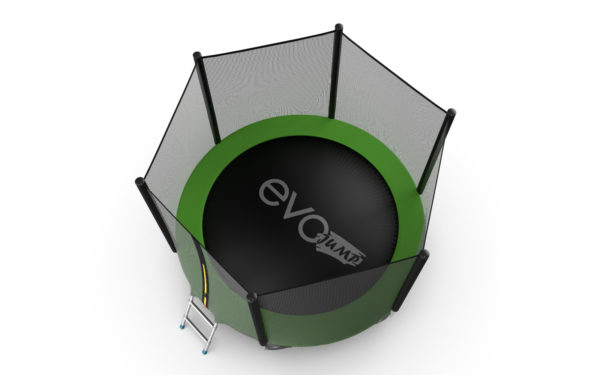 EVO JUMP External 8ft (Green) Батут с внешней сеткой и лестницей, диаметр 244 см (зеленый)